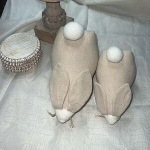 Etsy primitive rustic, cottagecore bunnies set of two
